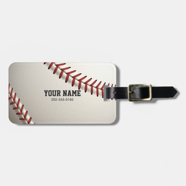 Baseball Luggage Tag (Front Horizontal)