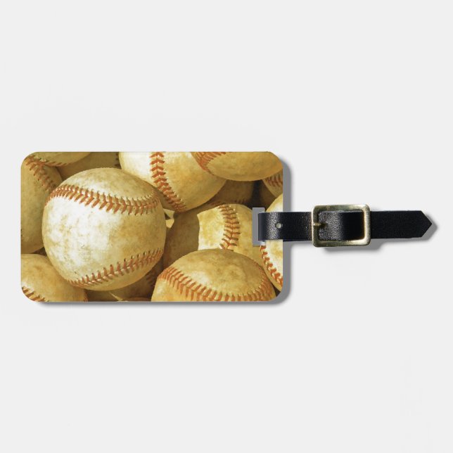 Baseball Luggage Tag (Front Horizontal)