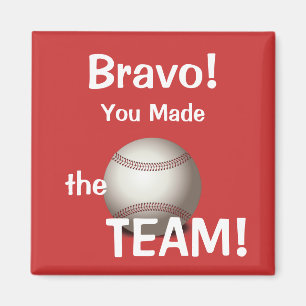 Baseball Made the Team Magnet