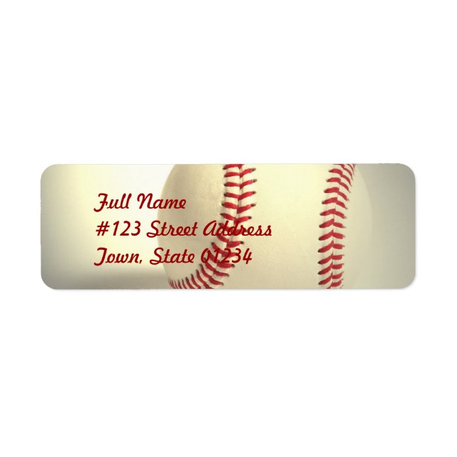 Baseball Mailing Labels (Front)