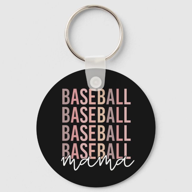 Baseball Mama | Baseball Mum Gifts Key Ring (Front)