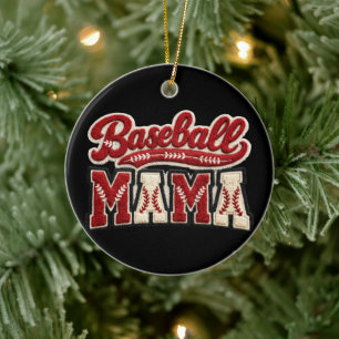 Baseball Mama Ceramic Ornament