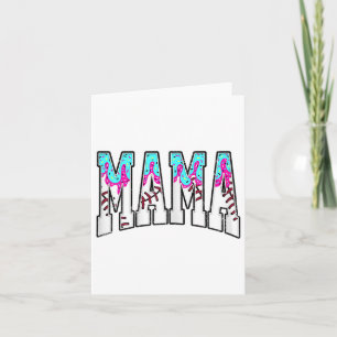 Baseball Mama Coquette Bow Game Day Baseball Mum M Card