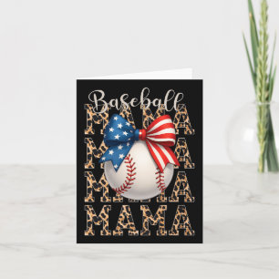 Baseball Mama Game Day Baseball Usa 4th Of July Mo Card