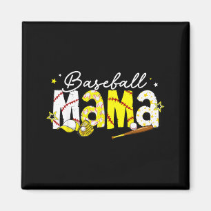 Baseball Mama Game Day for Kids Girl Women Mum Magnet