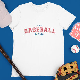 Baseball Mama in Red and Blue T-Shirt