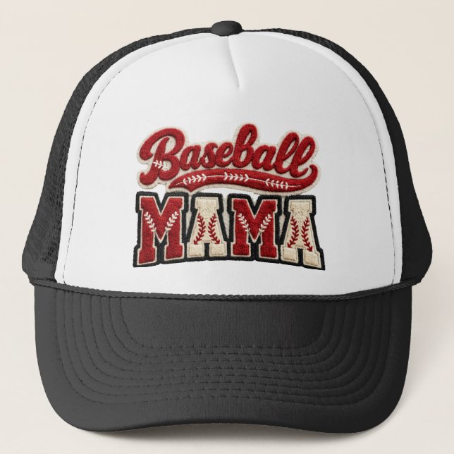 Baseball Mama Trucker Hat (Front)