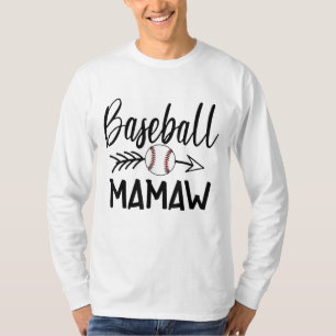 Baseball Mamaw Cute Arrow Father's Mother's Xmas D T-Shirt