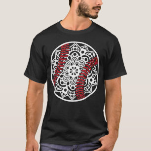 Baseball Mandala Cool Sports Player Fan Pitcher T-Shirt