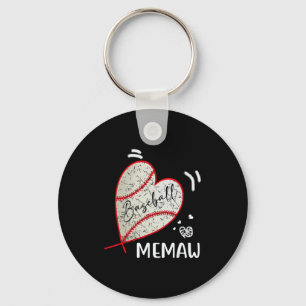 Baseball Memaw Family Matching Players Team Memaw  Key Ring
