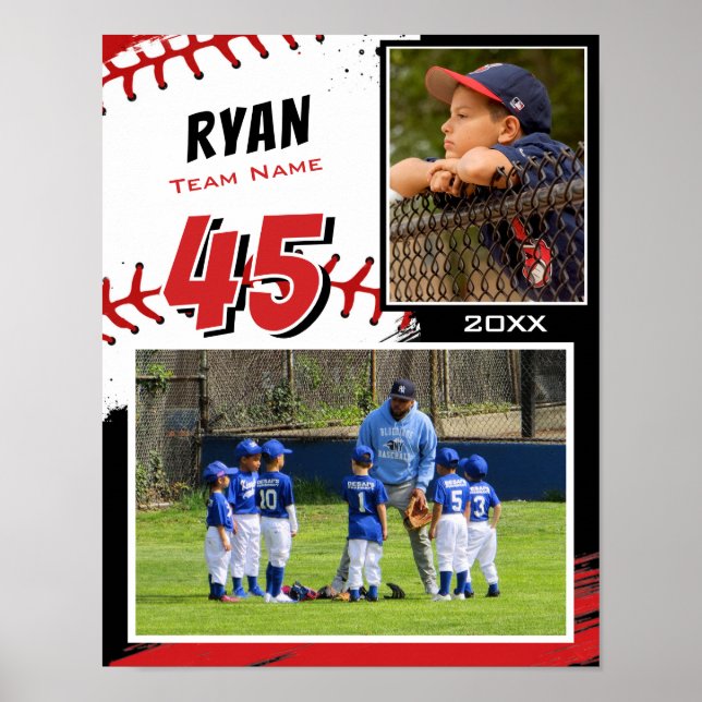Baseball Memory Mate Player Team Photo Poster (Front)