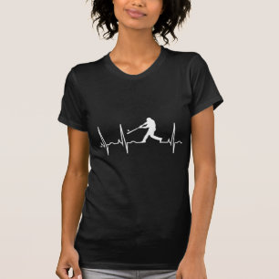 Baseball Men - Baseball Player Heartbeat T-Shirt