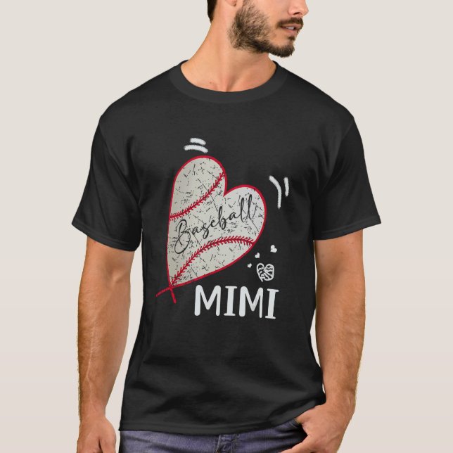 Baseball Mimi Family Matching Players Team Mimi T-Shirt (Front)