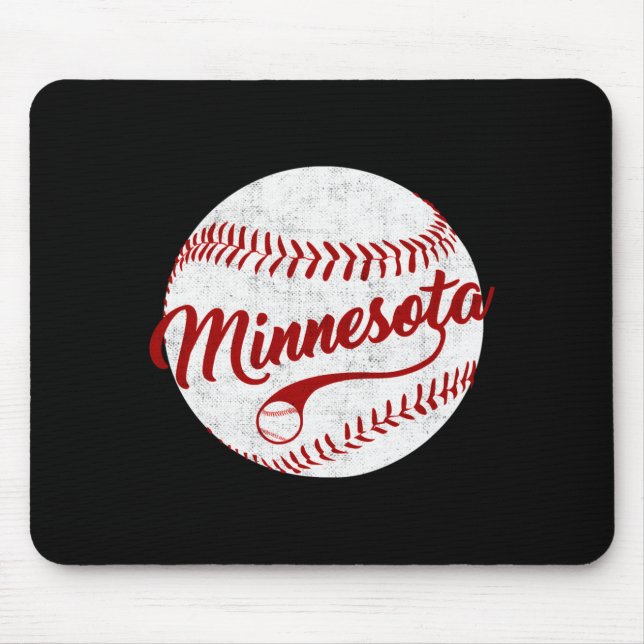 Baseball Minnesota Team Love Baseball National Pas Mouse Pad (Front)