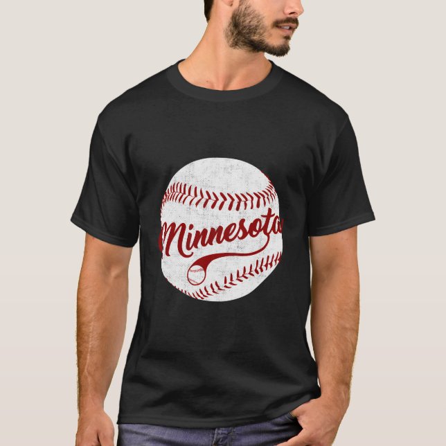 Baseball Minnesota Team Love Baseball National Pas T-Shirt (Front)