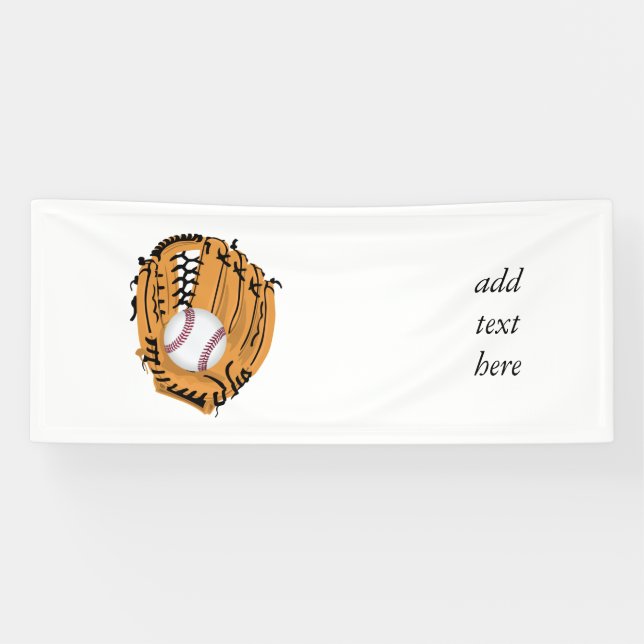 Baseball Mitt and Ball Banner (Horizontal)