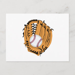 Baseball Mitt and Ball Postcard