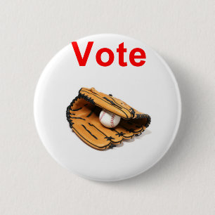 Baseball mitt romney 2012 6 cm round badge