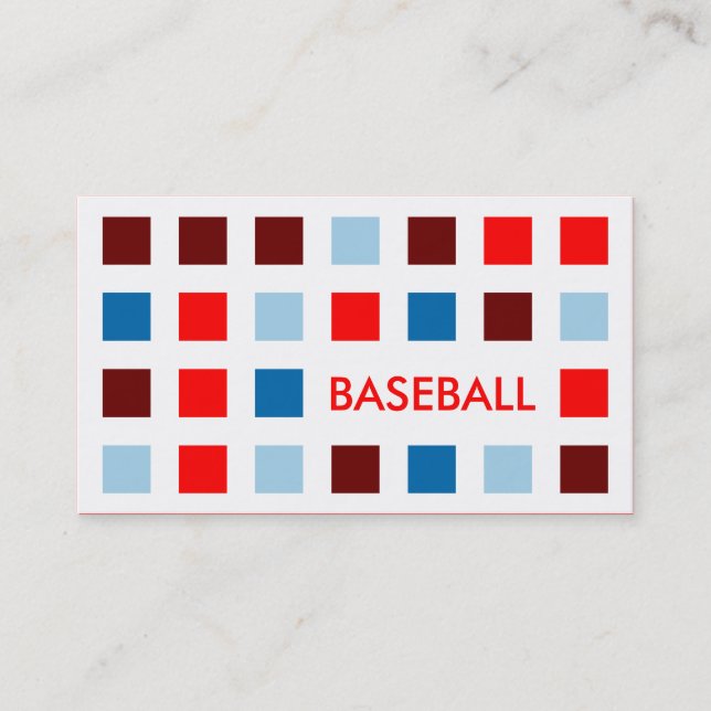 BASEBALL (mod squares) Business Card (Front)