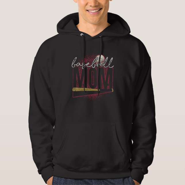 Baseball Mom Baseball  Sport Mothers Day Baseball Hoodie (Front)