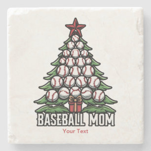 Baseball Mom For Christmas Stone Coaster