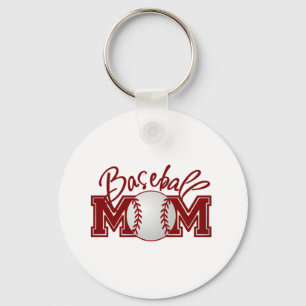 Baseball MOM Key Ring