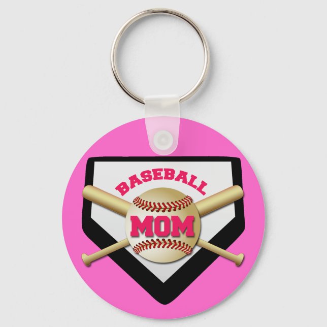 BASEBALL MOM KEY RING (Front)