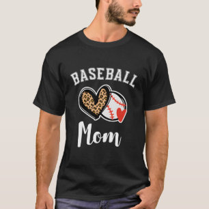 Baseball Mom Leopard He T-Shirt