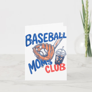 Baseball moms club iced coffee & glove sports card