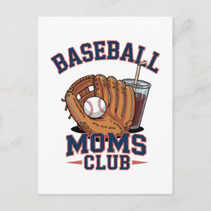 Baseball Moms Club Mother's Day Announcement Postcard