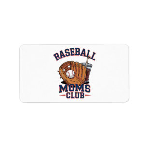 Baseball Moms Club Mother's Day Label