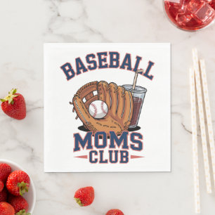 Baseball Moms Club Mother's Day Napkin