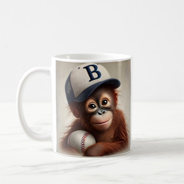 Baseball Monkey  Coffee Mug (Left)