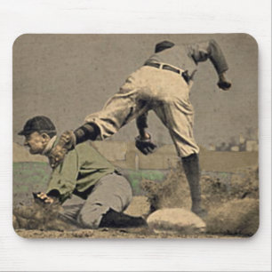 Baseball Mousepad In Cool Retro Style
