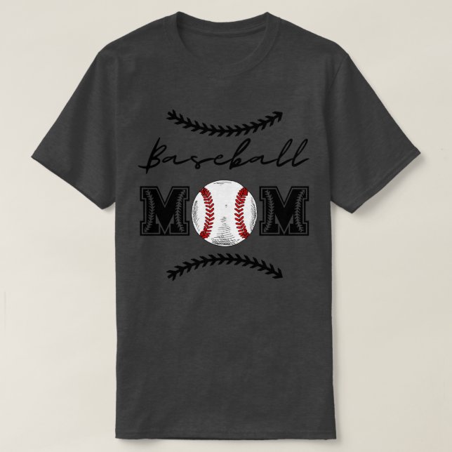 Baseball Mum 14 T-Shirt (Design Front)