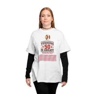 Baseball mum 50th Birthday T-Shirt