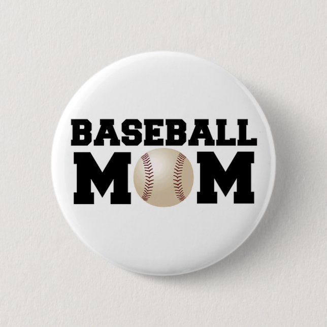 Baseball Mum 6 Cm Round Badge (Front)
