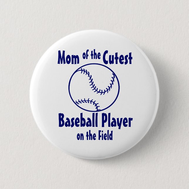Baseball Mum 6 Cm Round Badge (Front)
