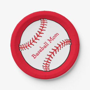 Baseball Mum 7 Inch Paper Plate