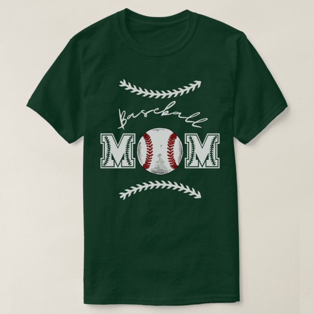 Baseball Mum 8 T-Shirt (Design Front)
