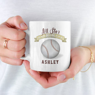Baseball Mum All-Star Personalised Coffee Mug