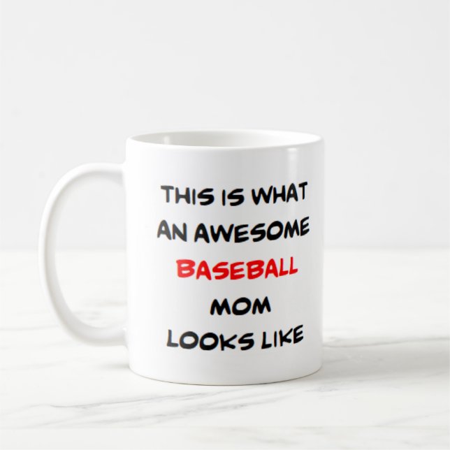 baseball mum, awesome coffee mug (Left)