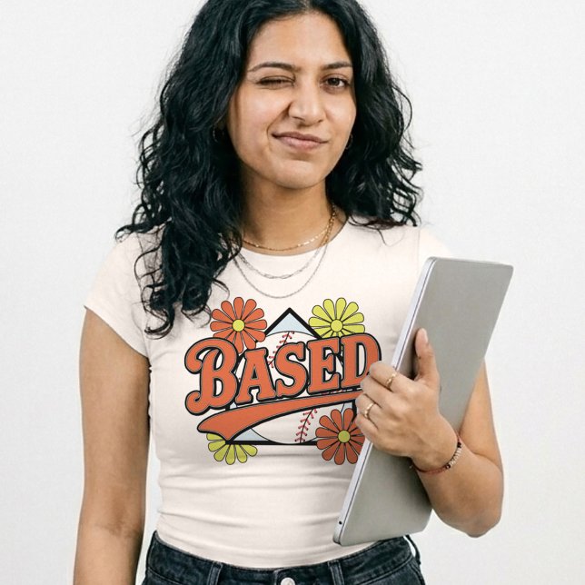 Baseball Mum Based Retro Softball Funny Game Day Tri-Blend Shirt (Retro based baseball tee with vintage flair, home-run style, bring game-day heat for moms & players)