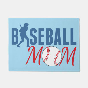 Baseball Mum Blue Doormat