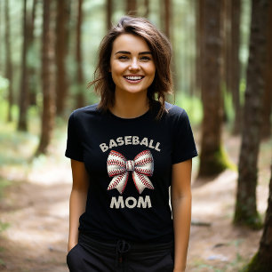 Baseball Mum Bow T-Shirt