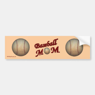 Baseball Mum Cute Bumper Sticker