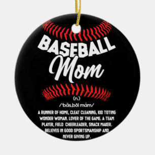 Baseball Mum Definition Sport Softball Ceramic Ornament