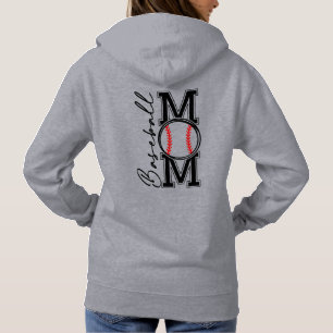 Baseball Mum Front And Back Design Hoodie
