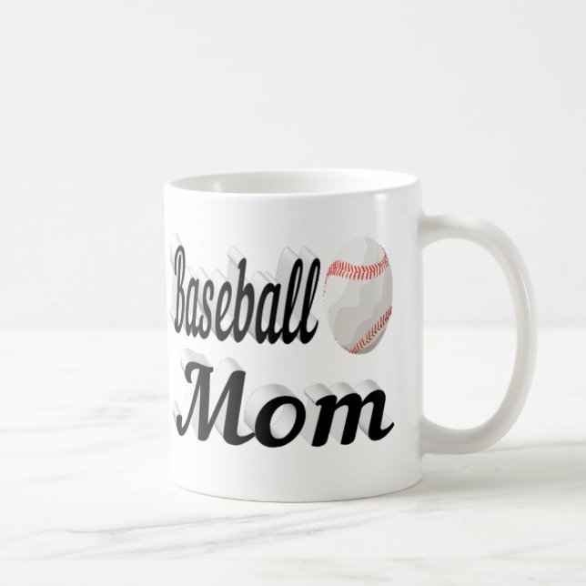 Baseball Mum half text Coffee Mug (Right)