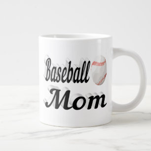 Baseball Mum half text Giant Coffee Mug